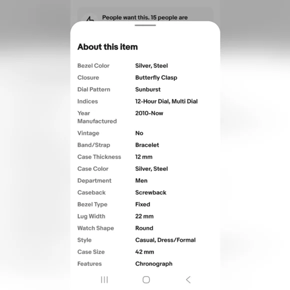 Bulova Men's Two-Tone Chronograph Watch - Picture 9 of 10